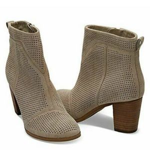 Toms Lunata Perforated Suede Booties
